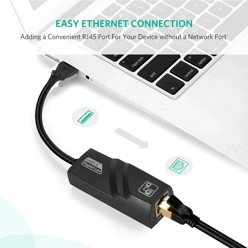 ADAPTADOR USB 3.0 A ETHERNET RJ45 PARA RED - 2