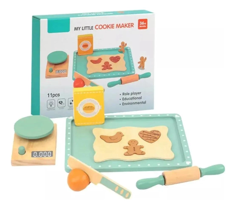 SET DIDACTICO DE MADERA PARA HACER GALLETAS - 1