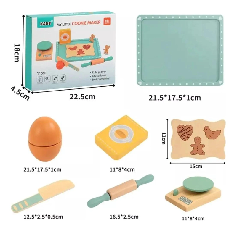SET DIDACTICO DE MADERA PARA HACER GALLETAS - 4