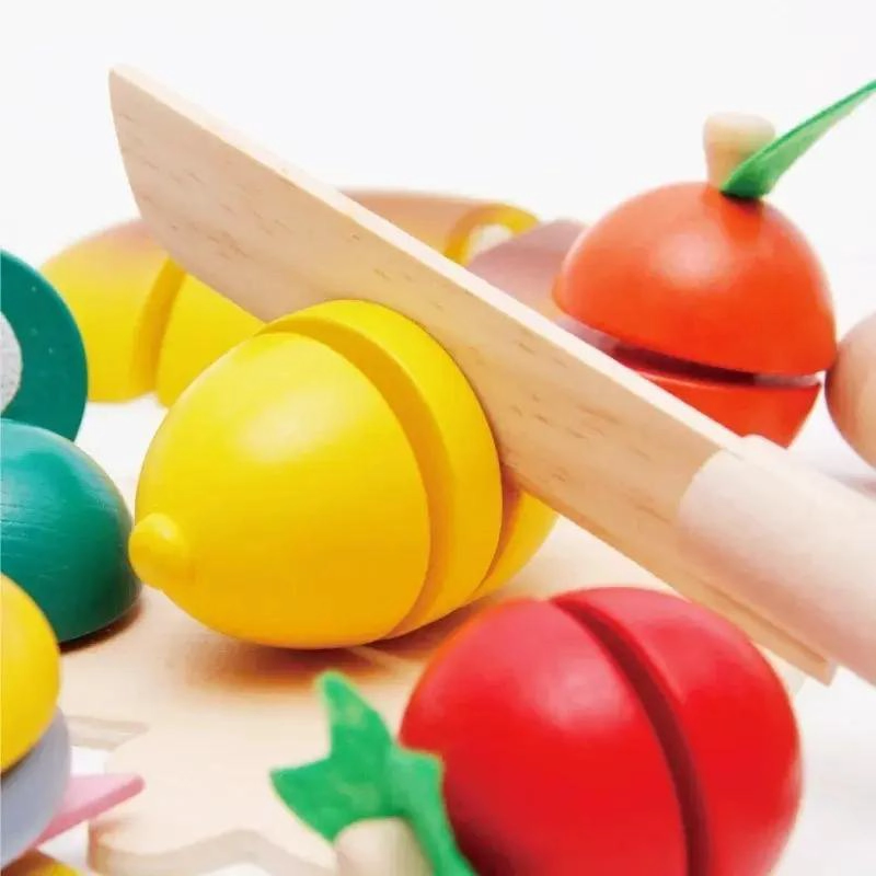 JUEGO DIDACTICO DE CORTAR FRUTAS DE MADERA PARA NIÑAS - 3