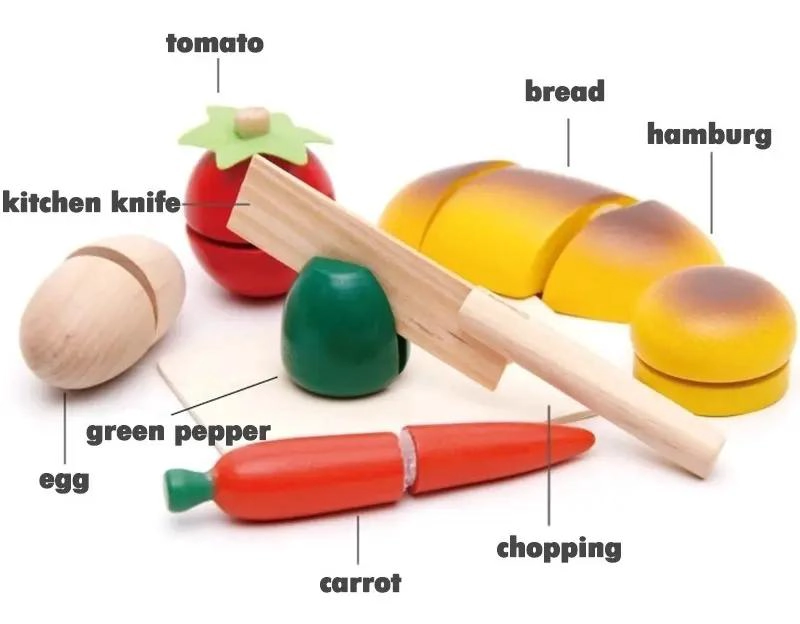 JUEGO DIDACTICO DE CORTAR FRUTAS DE MADERA PARA NIÑAS - 4