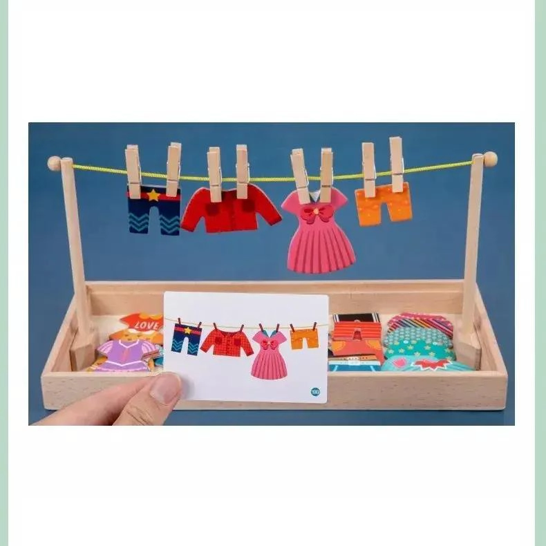 JUEGO DE SIMULACION MONTESSORI ROPA COLGANTE PARA NIÑOS - 4