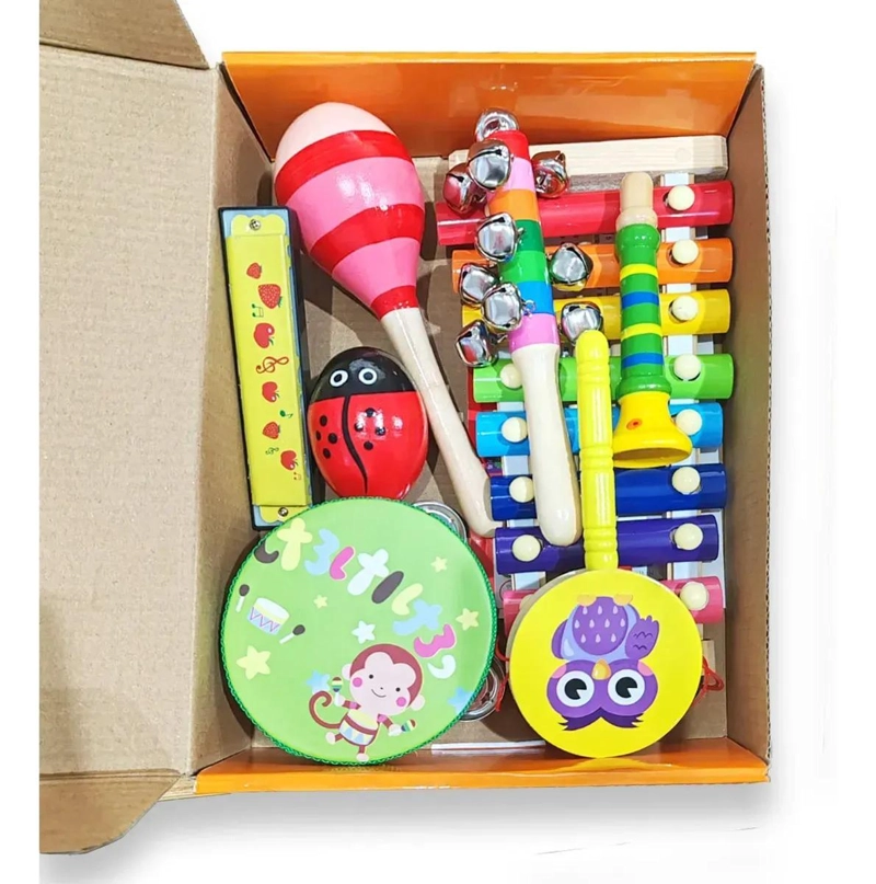 SET DE 8 INSTRUMENTOS MUSICALES MONTESSORI DE MADERA - 2