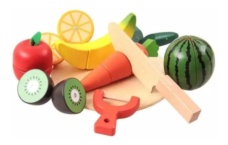 CORTA FRUTAS Y VEGETALES PARA NIÑOS ESTIMULACION MOTRIC - 1
