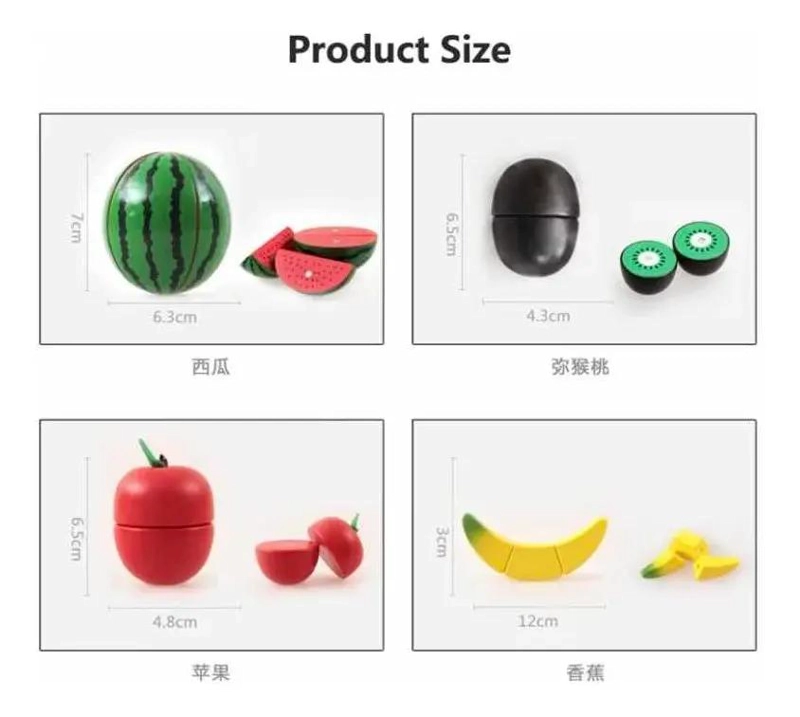 CORTA FRUTAS Y VEGETALES PARA NIÑOS ESTIMULACION MOTRIC - 5