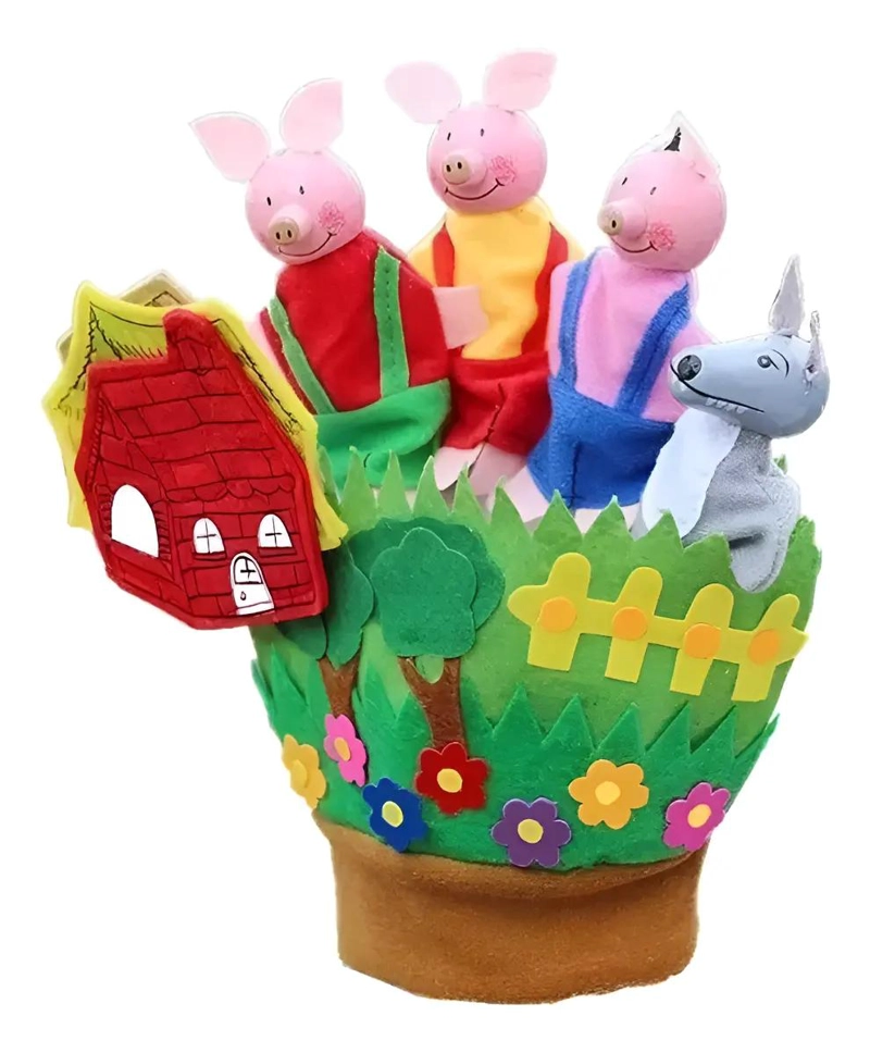 TITERES INFANTILES DE MADERA PARA CUENTOS - 1