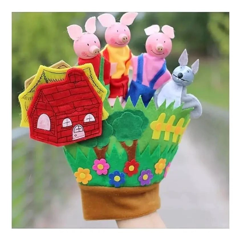 TITERES INFANTILES DE MADERA PARA CUENTOS - 2