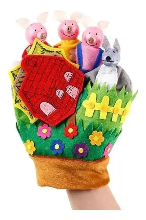 TITERES INFANTILES DE MADERA PARA CUENTOS - 4