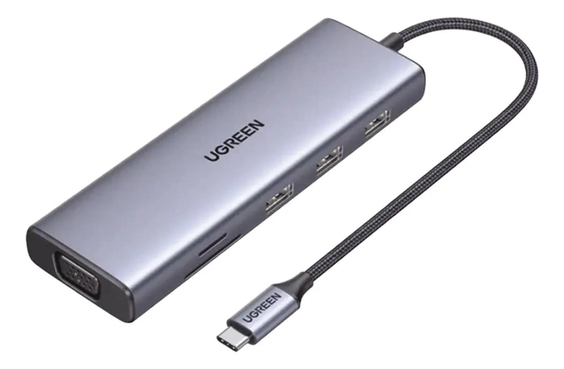 GENÉRICO DOCKING STATION USB-C 9 EN 1 CON 3 USB-A 3.0 Y PD