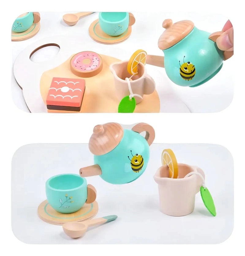 SET DE TE  INFANTIL CON BANDEJA DE MADERA - 2