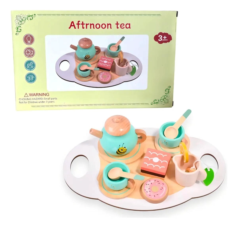 SET DE TE  INFANTIL CON BANDEJA DE MADERA - 3