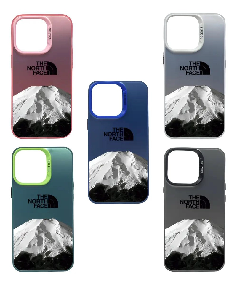 CARCASA METALIZADA DISEÑO THE NORTH FACE PARA IPHONE - 1