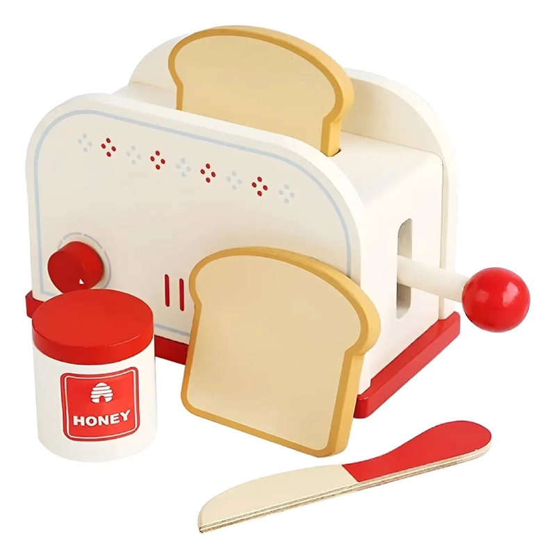 TOSTADOR DE PANES DE MADERA DIDACTICO PARA NIÑOS - 1