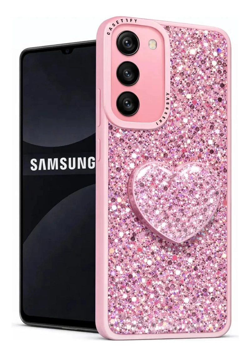 GENÉRICO CARCASA GLITTER PARA SAMSUNG S25 FE CON POP SOCKET