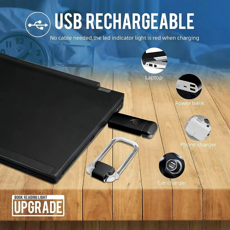 LUZ DE LECTURA RECARGABLE USB PARA CAMA - 5
