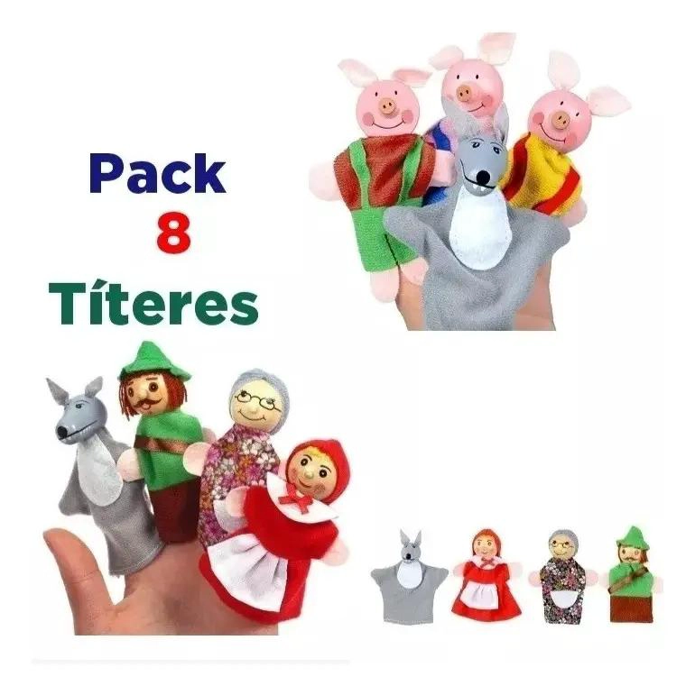 TITERES DE DEDO INFANTILES PARA CUENTOS 8 PIEZAS - 2
