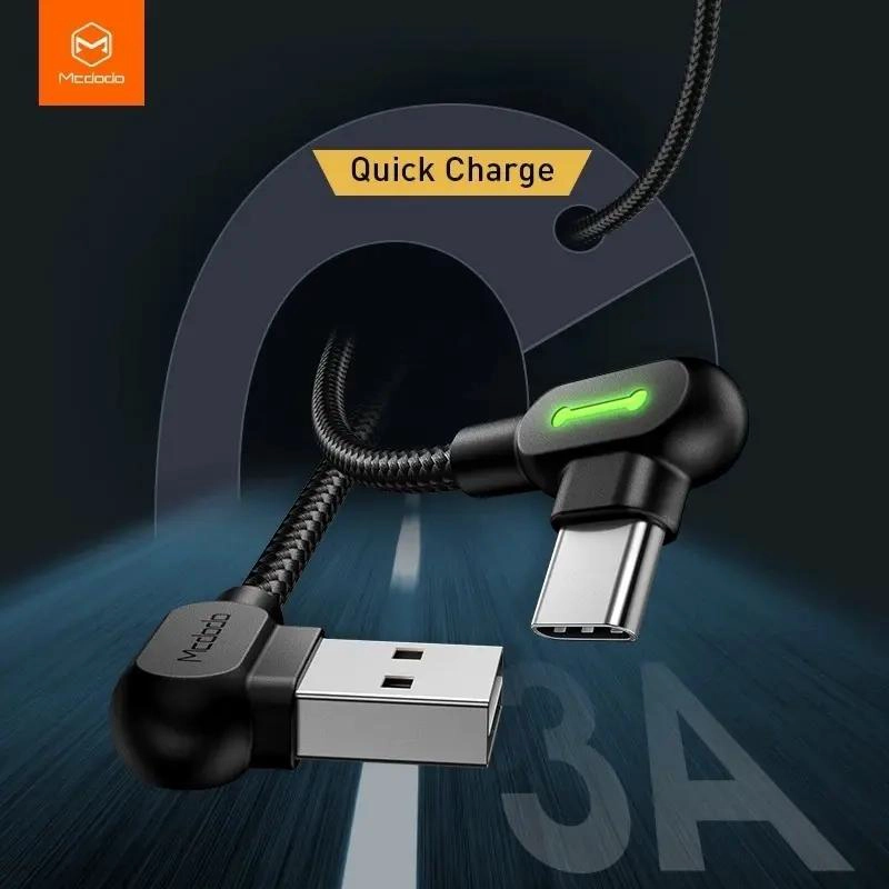 CABLE USB TIPO C 3.0 CARGA RAPIDA 3M CON LUZ LED - 5