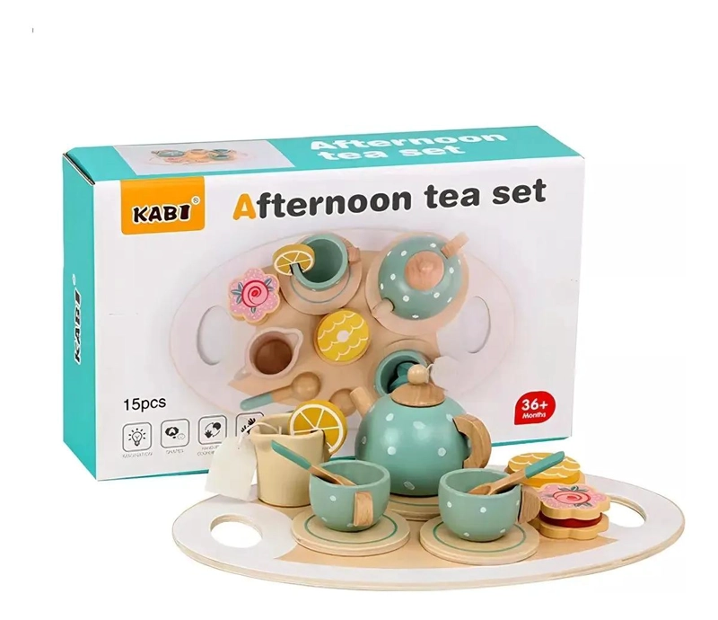 JUEGO DE TAZAS DE TE  CON CALDERA EN COLOR PASTEL - 2