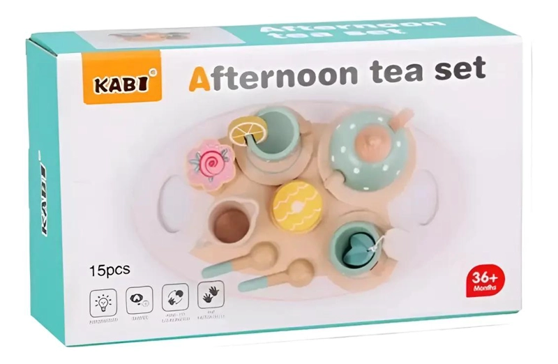 JUEGO DE TAZAS DE TE  CON CALDERA EN COLOR PASTEL - 3