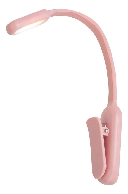 LAMPARA LED PORTATIL CON CLIP ROSA 2.5X2.5 CM - 1