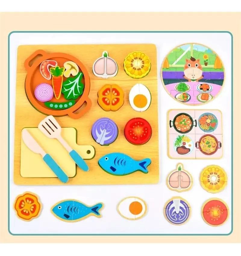 COCINA DE MADERA MAGNE TICA DIDACTICA PARA NIÑOS - 3
