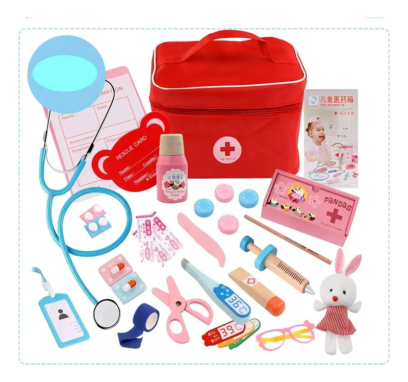 MALETA BOLSO VETERINARIA CON SET DE MADERA - 2