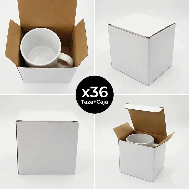 PACK 36 TAZAS SUBLIMACION BLANCO 11 OZ CON CAJA - 3