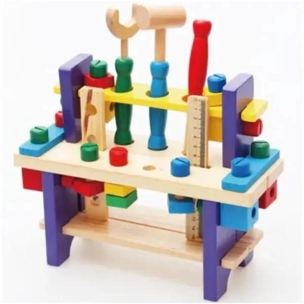 CAJA DE HERRAMIENTAS DE MADERA DIDACTICA PARA NIÑOS - 2