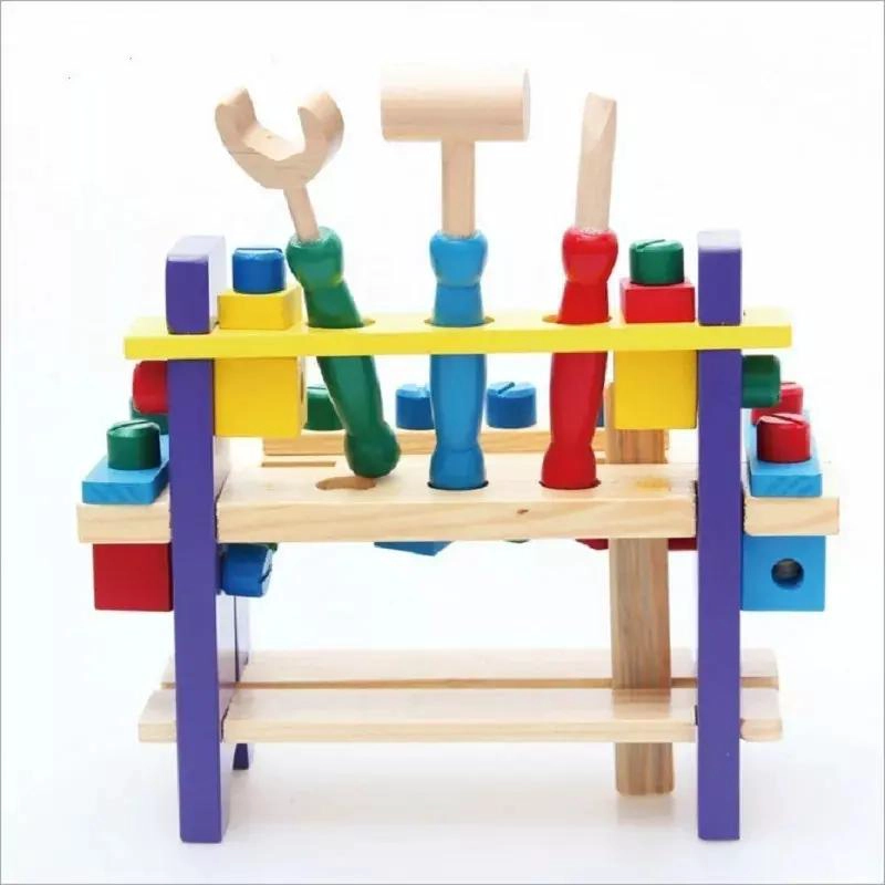 CAJA DE HERRAMIENTAS DE MADERA DIDACTICA PARA NIÑOS - 5
