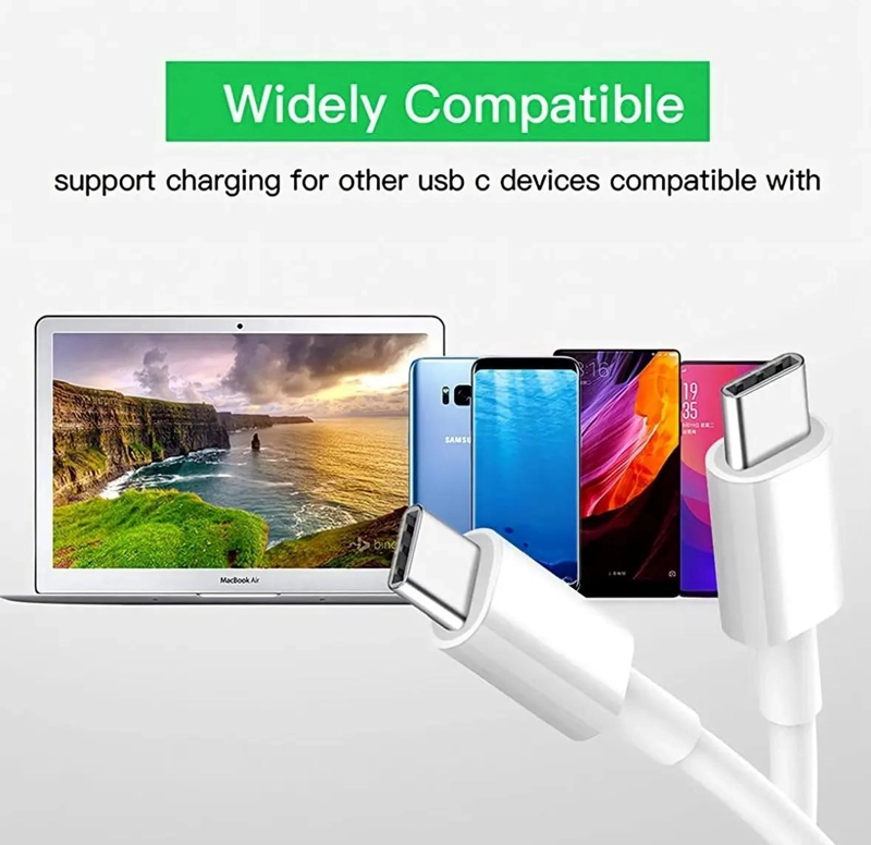 CABLE USB TIPO C A TIPO C PARA CARGA RAPIDA 1M - 5