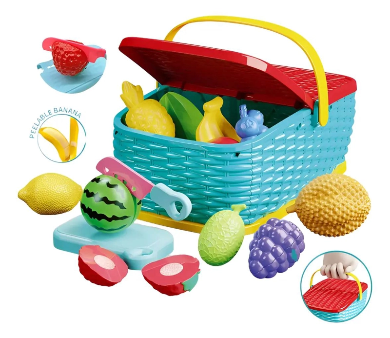 CANASTA DE FRUTAS DIDACTICA PARA JUEGO INFANTIL - 1