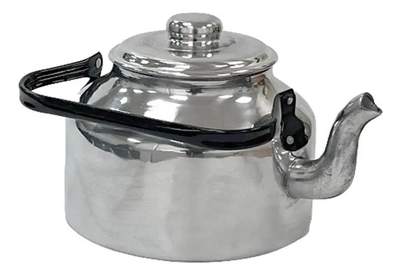 TETERA DE ALUMINIO 10 LITROS GRANDE SIN SILBIDO CON ASA - 1