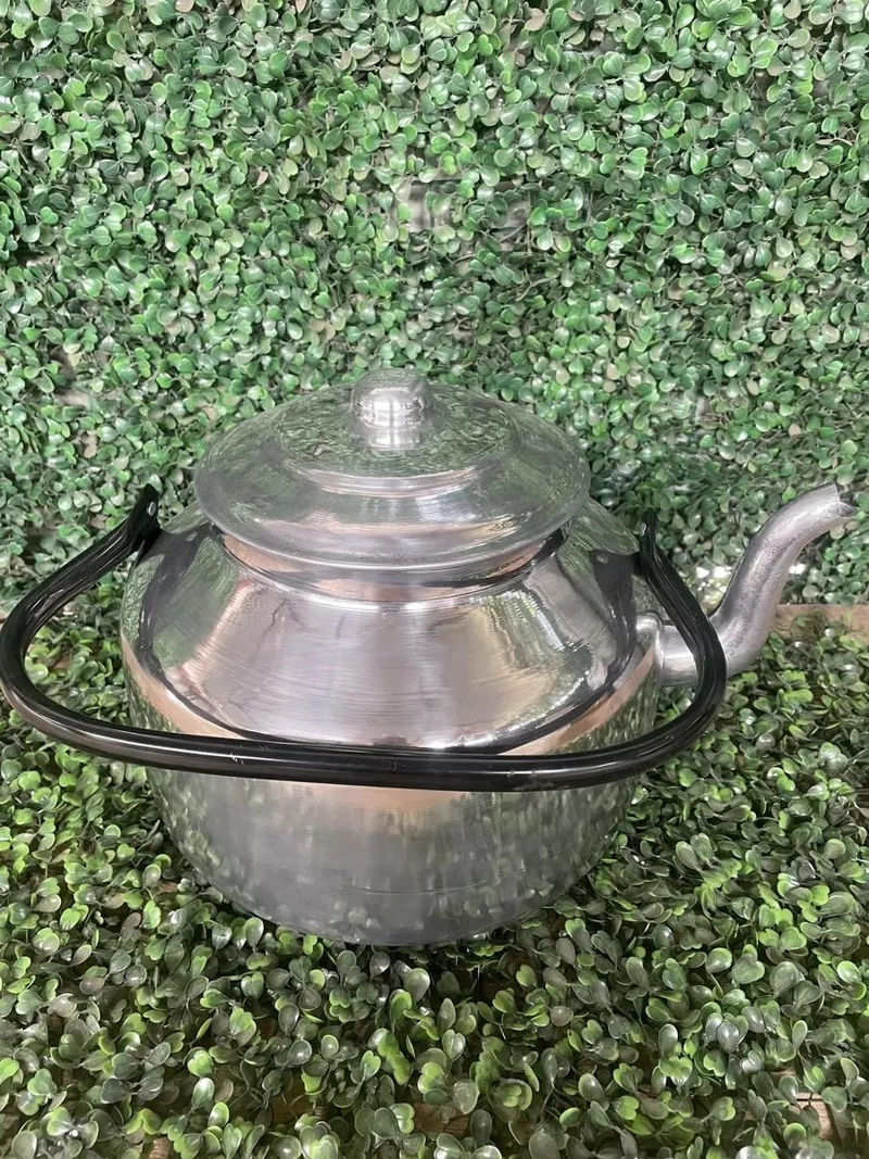 TETERA DE ALUMINIO 10 LITROS GRANDE SIN SILBIDO CON ASA - 3