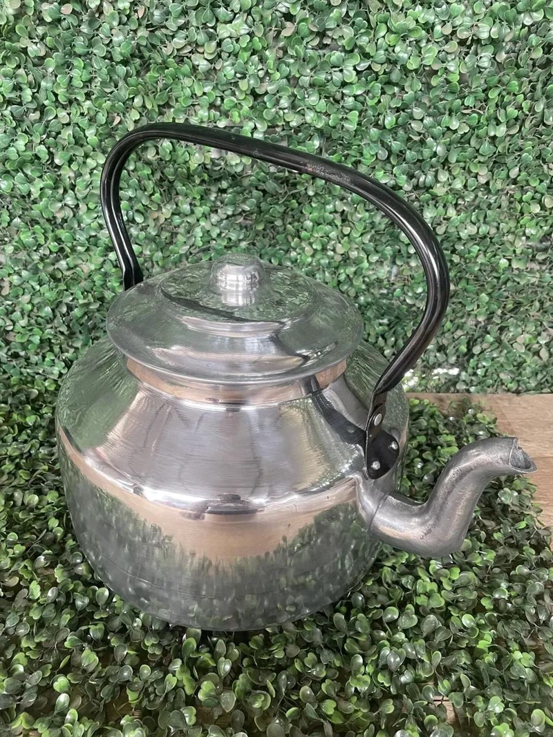 TETERA DE ALUMINIO 10 LITROS GRANDE SIN SILBIDO CON ASA - 5