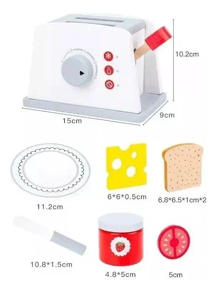 TOSTADOR DE PAN DE MADERA PARA NIÑOS EDUCATIVO - 2
