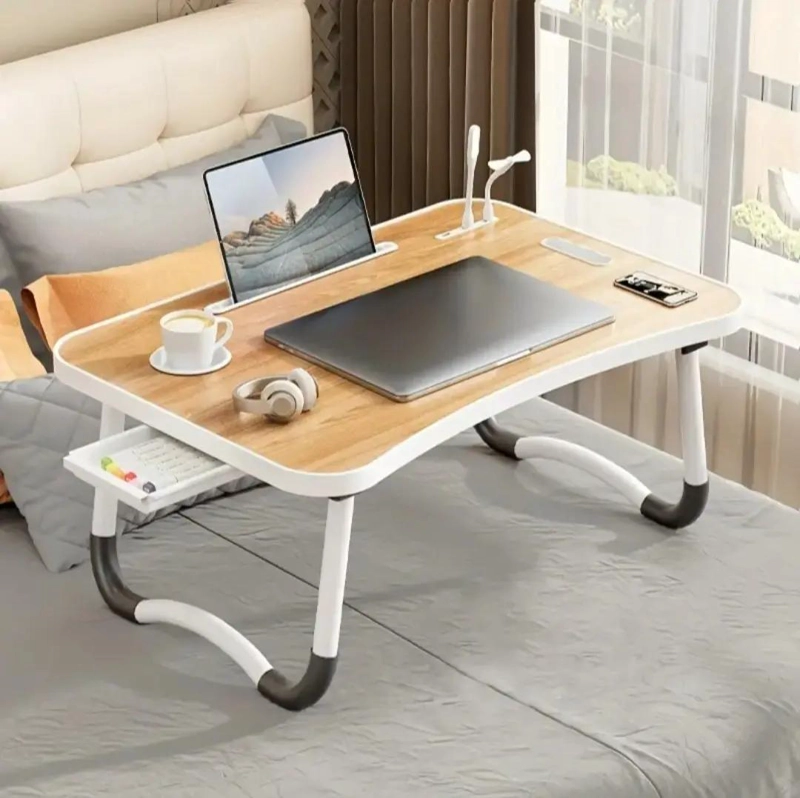 MESA PLEGABLE PORTATIL PARA NOTEBOOK CON USB Y POSAVASOS - 3