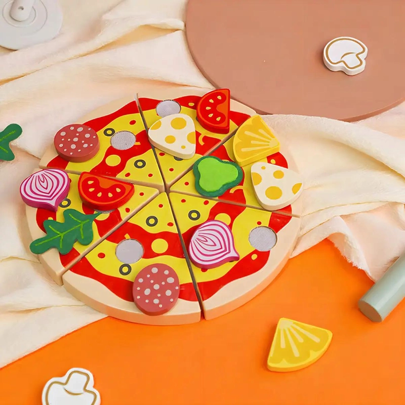 JUGUETE MONTESSORI PIZZA DE MADERA PARA NIÑOS - 5