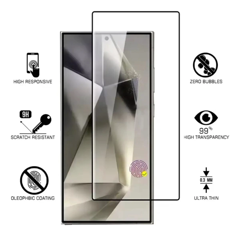 LAMINA DE VIDRIO TEMPLADO PARA SAMSUNG S25 ULTRA CON 2 EN - 4
