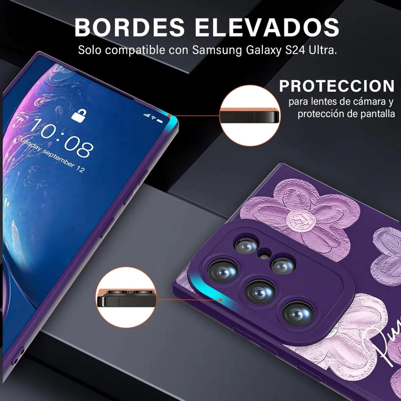 CARCASA PROTECTORA PURPURA PARA SAMSUNG GALAXY S24 ULTRA - 2