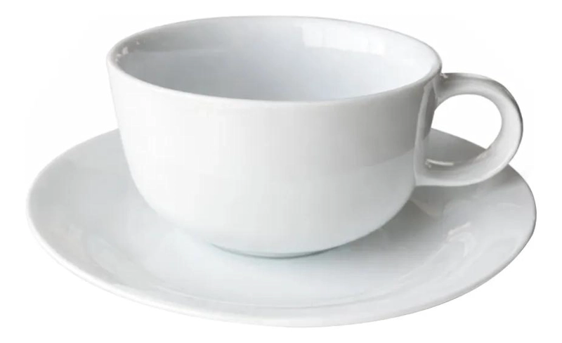 SET 6 PLATOS Y TAZAS DE PORCELANA 220 ML LINEA PADUA - 1