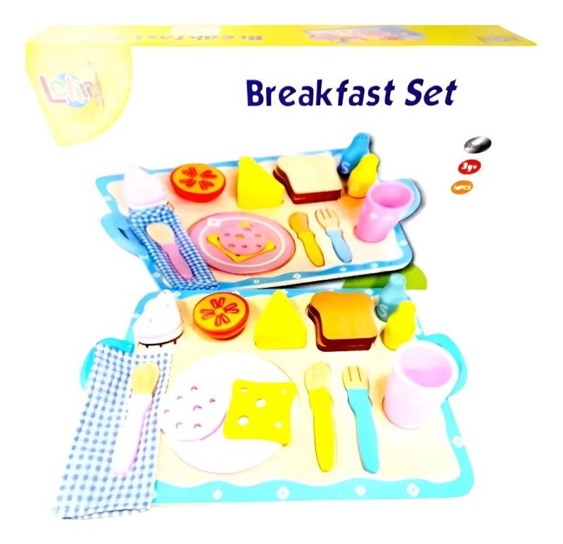JUEGO DE DESAYUNO DIDACTICO DE MADERA PARA NIÑOS - 2
