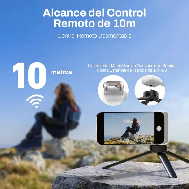 KIT GRIP MAGSAFE CON LUZ LED PARA SMARTPHONE NEGRO - 5