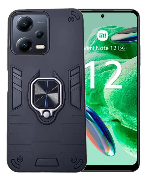 CARCASA ANTIGOLPE CON ANILLO PROTECTOR PARA REDMI 12 5G - 1