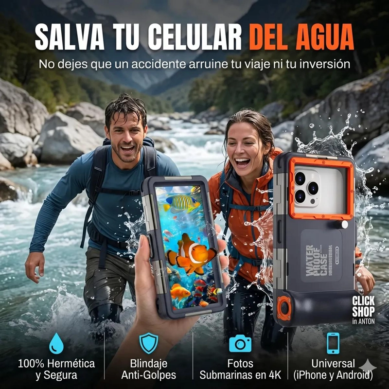 CARCASA IMPERMEABLE SUMERGIBLE PARA IPHONE - 2