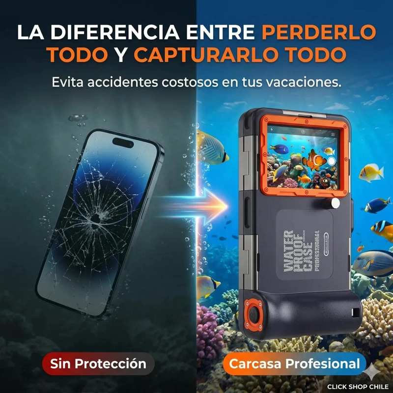 CARCASA IMPERMEABLE SUMERGIBLE PARA IPHONE - 4