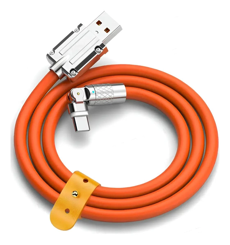 GENÉRICO CABLE USB A A TIPO C 120W CARGA RAPIDA 180°