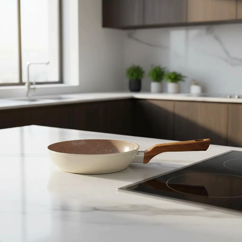 SARTE N CERAMICO ANTIADHERENTE 26 CM COLOR CREMA - 5