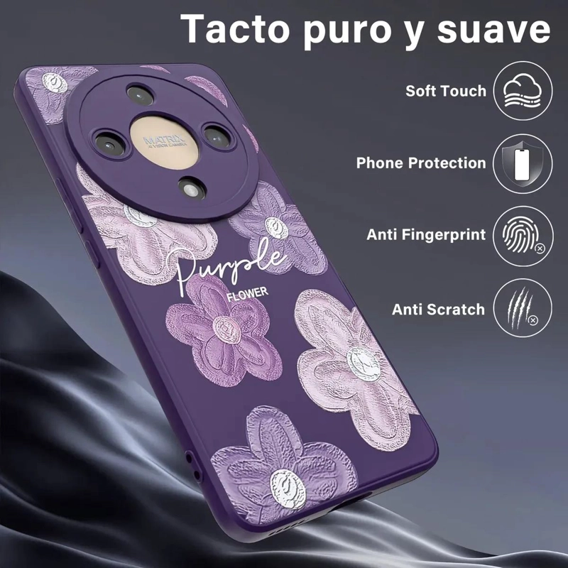 CARCASA PROTECTORA PURPURA PARA HONOR MAGIC6 LITE Y X9B - 3