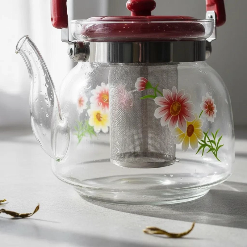 TETERA CON INFUSOR DE VIDRIO 2200 ML RESISTENTE AL FUEGO - 3