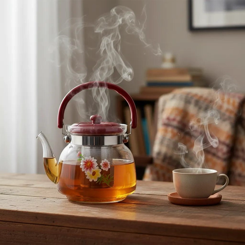 TETERA CON INFUSOR DE VIDRIO 2200 ML RESISTENTE AL FUEGO - 4